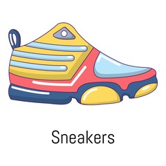 Sneakers icon, cartoon style