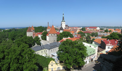 Fototapeta na wymiar Aerial image of Tallinn, Estonia,