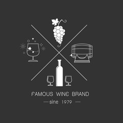 Emblems and logos of wine