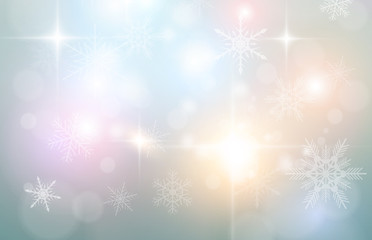 Fototapeta na wymiar Christmas winter background with snowflakes,