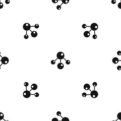 Chemical and physical molecules pattern seamless black