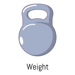 Kettlebell icon, cartoon style