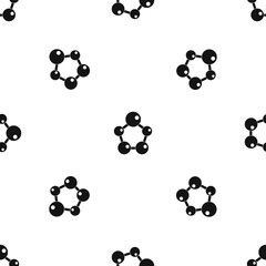 Chemical and physical molecules pattern seamless black