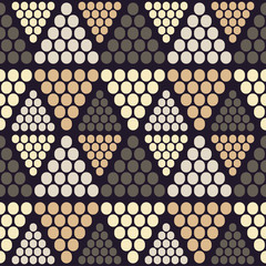 Polka dot seamless pattern. Triangles of peas. Textile rapport.
