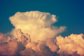 Cumulonimbus cloud over blue sky