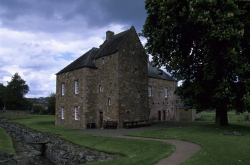 Fototapeta na wymiar Commendator's House in the grounds of Melrose Abbey