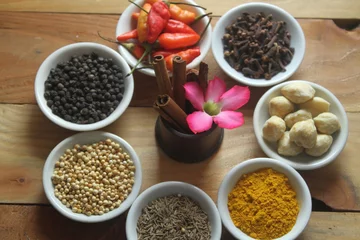 Printed kitchen splashbacks Herbs Indonesian Spice and Herbs