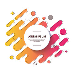 Modern Abstract Geometric background. Yellow-pink gradient pattern. Vector EPS 10