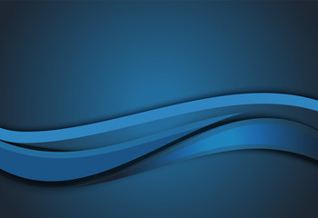 Obraz premium Blue gradient curve background material design overlap layer