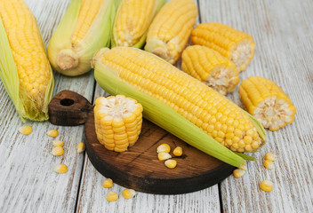 Fresh corn on the cob