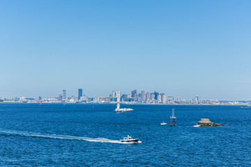 Boston City Skyline from Distance
