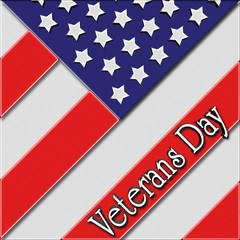 Veterans Day, 3D Illustration, Honoring all who served, American holiday template.