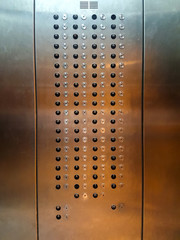 Elevator Control Pannel Buttons Of A High Tower