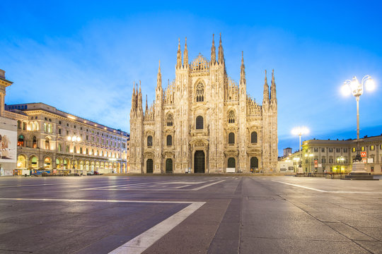 Piazza del Duomo of Milan in Italy