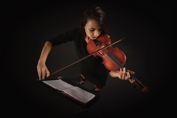 Violinist playing violin