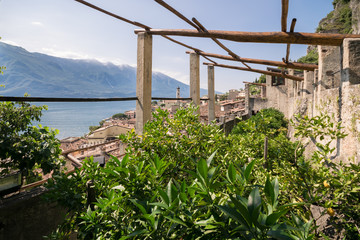 Old lemon house in Limone sul Garda, Italy.