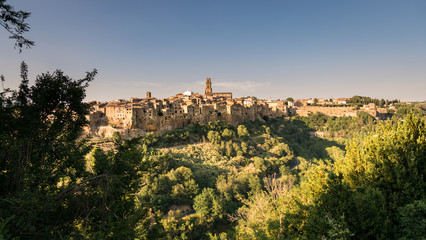 Fototapeta na wymiar Pitigliano, a town built on a tuff rock, is one of the most beautiful villages in Italy.