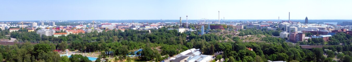 Fototapeta premium Aerial panorama of Helsinki, Finland
