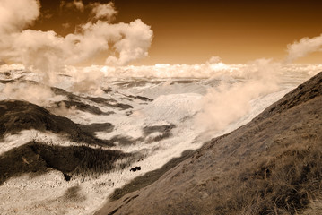 mountain panorama view from Volovec in Slovakia