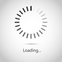 Vector progress loading bar. Progress loading icon
