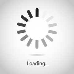 Vector progress loading bar. Progress loading icon