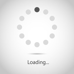 Vector progress loading bar. Progress loading icon