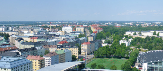 Aerial panorama of Helsinki, Finland