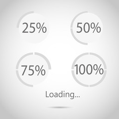 Vector progress loading bar. Progress loading icon