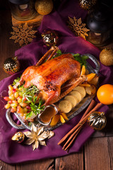 Christmas goose dinner