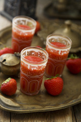 Strawberry and rose water fresh