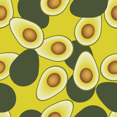 seamless pattern with avocado