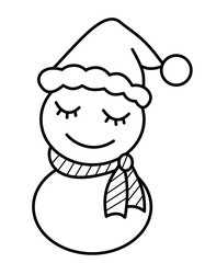 雪だるま(線画)