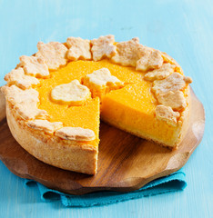 Pumpkin Pie on Thanksgiving Day feast.