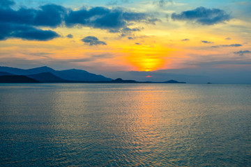 sunset background at the sea, Koh Samui ,Thailand