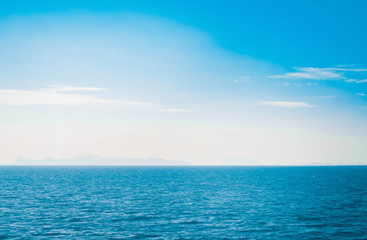 Blue sky and sea water  background