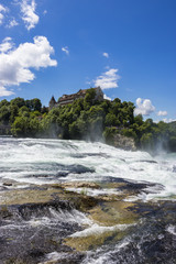 View of Famous Rhine Falls Schaffhausen, Switzerland