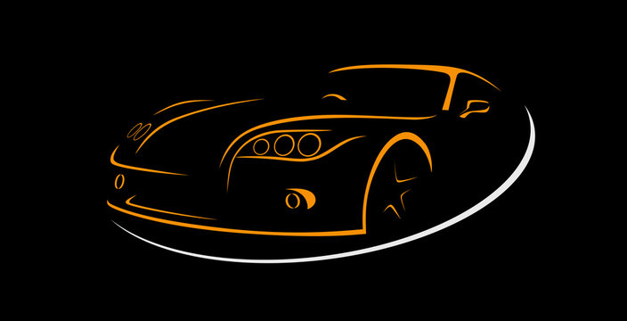 Car Rent Abstract Lines Vector. Logo. Vector illustration