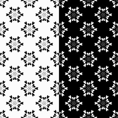 Ornamental seamless patterns. Black and white