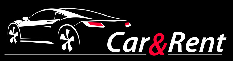 Car Rent Abstract Lines Vector. Logo. Vector illustration