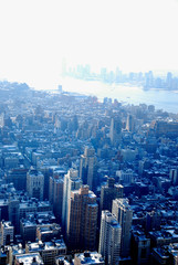 Obraz premium New York City view from Empire State Building. Downtown view by day.