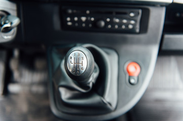 Fototapeta premium interior of a modern car with steering wheel