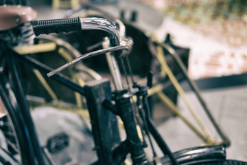 Fototapeta premium retro tricycle. vintage trishaw. traditional rickshaw.