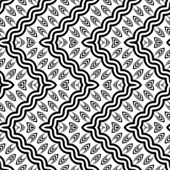 Design seamless monochrome waving pattern
