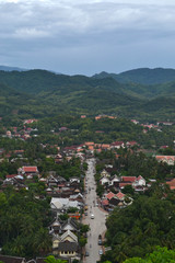 Fototapeta premium Closer to Wat Xieng Thong, arguably the most famous temple in Luang Prabang - Laos