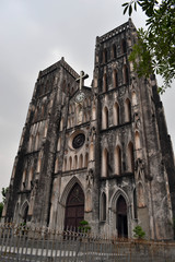 Fototapeta premium The St. Joseph's Catholic Cathedral in Hanoi, North Vietnam