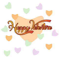 happy valentine vector design