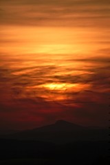 Sunset Hilly Landscape