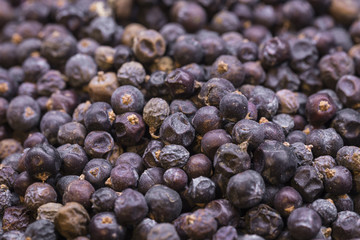 Juniper berries scattered