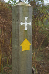 St Cuthbert Way Marker, The Eildons, Melrose