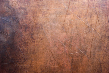 Metal sheet stripped, texture of copper old plate - obrazy, fototapety, plakaty